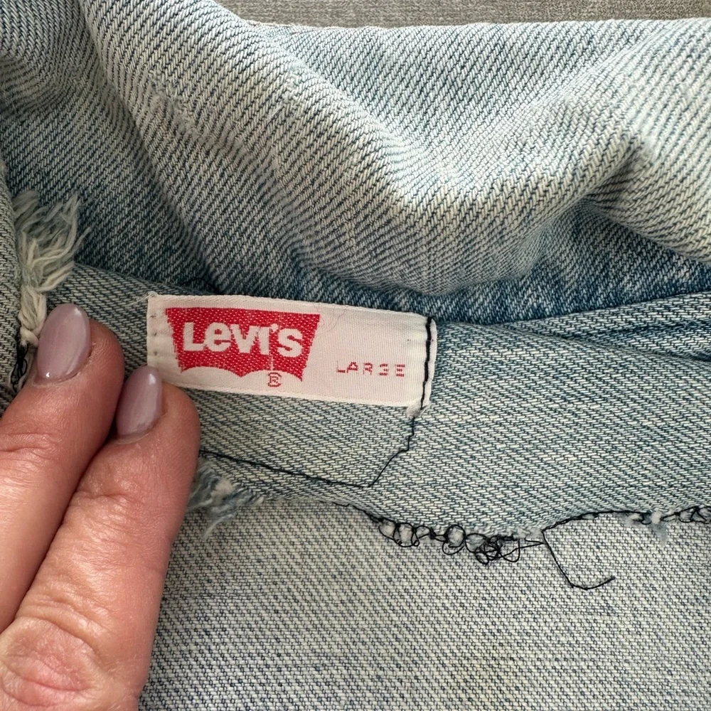 Vintage 70s Levi’s Orange Tab Denim Chore Coat USA Made Large - Picture 8 of 9